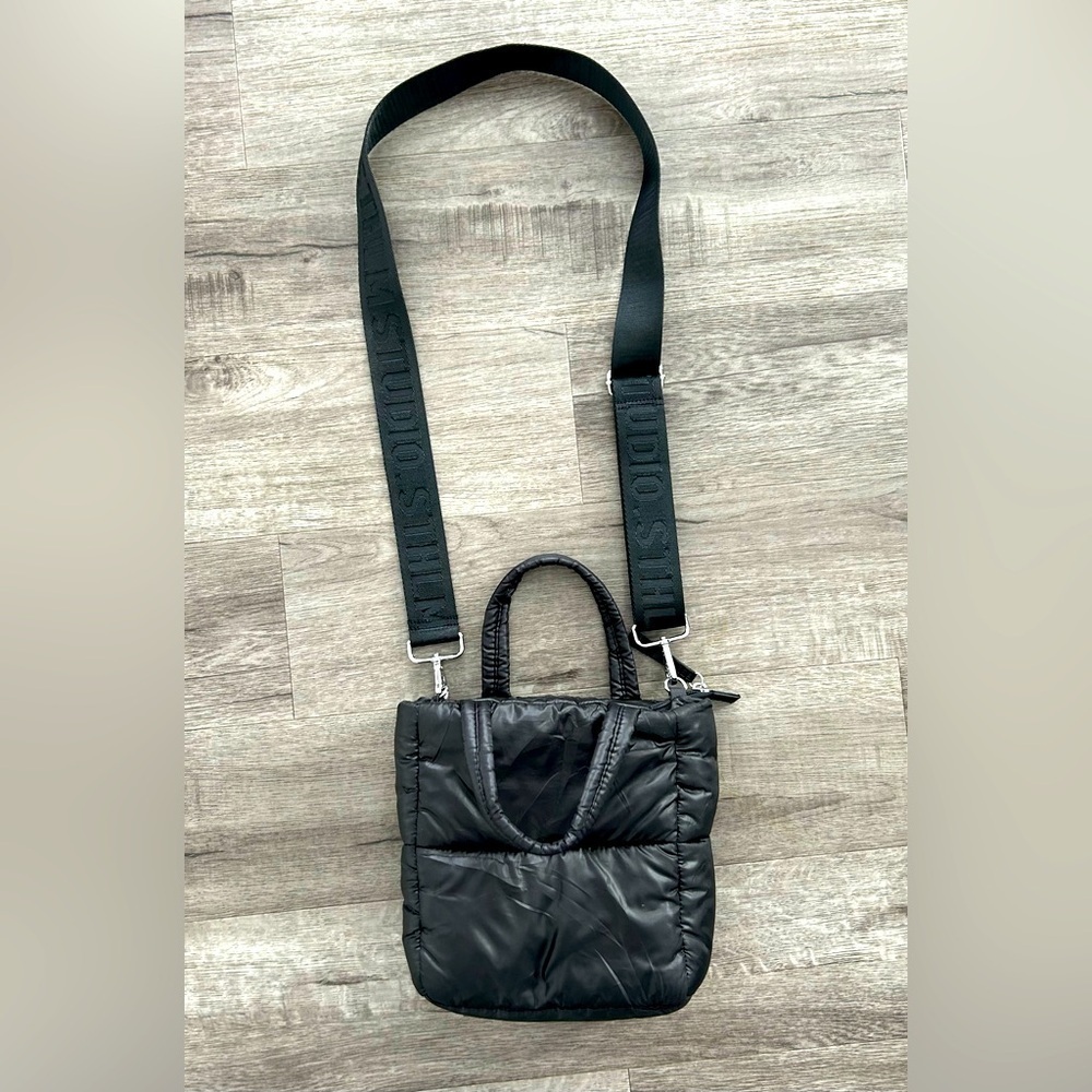Black H&M Puffer Crossbody Bag